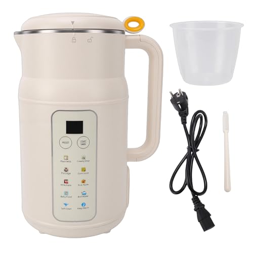 Haofy Máquina Automática para Hacer Leche de Soja, Licuadora Silenciosa con Temporizador Inteligente, Diseño para Avena y Almendras Casera, 800ml (Enchufe de la UE 220V)