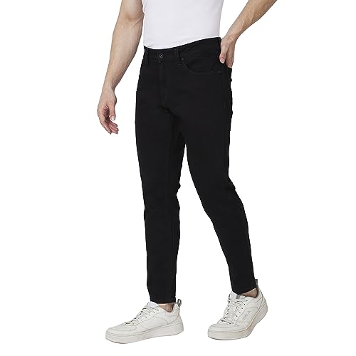 Image of Spykar Men's Kano Slim Fit Mid-Rise Jeans (Ankle Length)