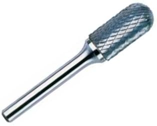 Drill America 2 Pcs, Sc5 1/2" X 1" Cylindrical Radius End Carbide Burr 1/4 Shank, Dulsc5, Finish: Uncoated (Bright) Cutting Length: 1"