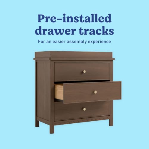 Graco Sasha 3-Drawer Chest with Changing Table Topper, Hazelnut - image 6
