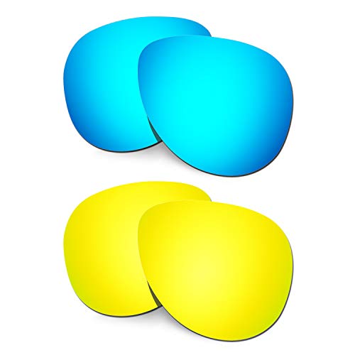Verres Oakley Elmont Large renforcés bleu et or pour une clarté maximale