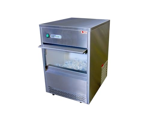 L2G - Machine à Glaçons Creux Cylindriques 26 kg/24h, Stockage 6 kg, Refroidissement par Air, Gaz R600a, Porte Glissante, Pelle Incluse
