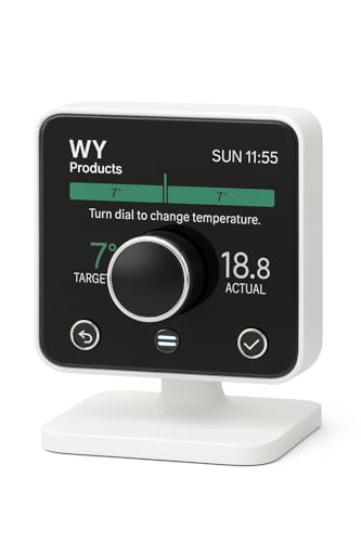 WY Products Premium Thermostat Stand Compatible with Hive Heating Thermostats – Fits Active 2, Active V3 & Mini – PETG Construction – White – Free-Standing Display Base