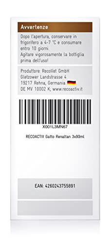 RECOACTIV Tonico Renaltan per gatti, 3 x 90 ml