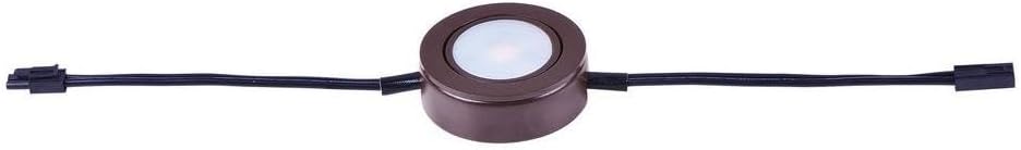 Maxim Lighting 53832BRZ CounterMax MX-LD-AC-4W 2700K 1 LED Under Cabinet Disc Light-2.75 Inches Wide by 2.75 Inches Length, Finish Color: Anodized Bronze