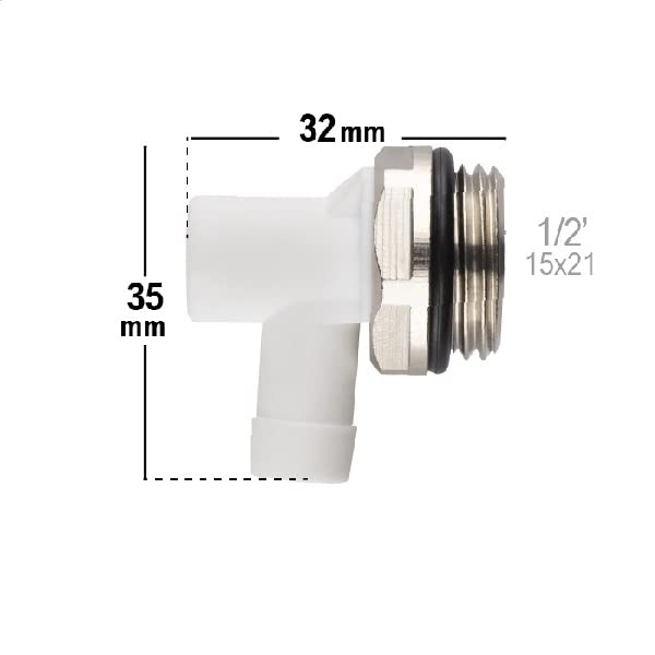 SOMATHERM FOR YOU, Robinet De Radiateur Manuel Droit 15/21 En Laiton