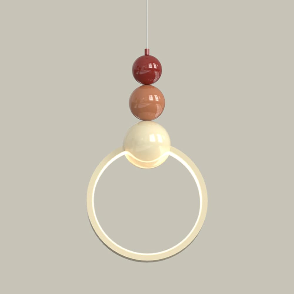 Lámparas colgantes de anillo de metal con acabado elegante para decoración interior