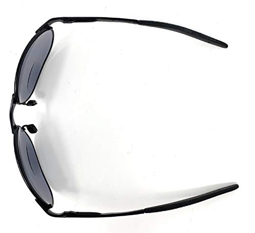 The Maui Howie Bifocal Reading Sunglasses Metal Sport & Wrap-Around Sun Readers + 1.50 Matte Black #TOP3