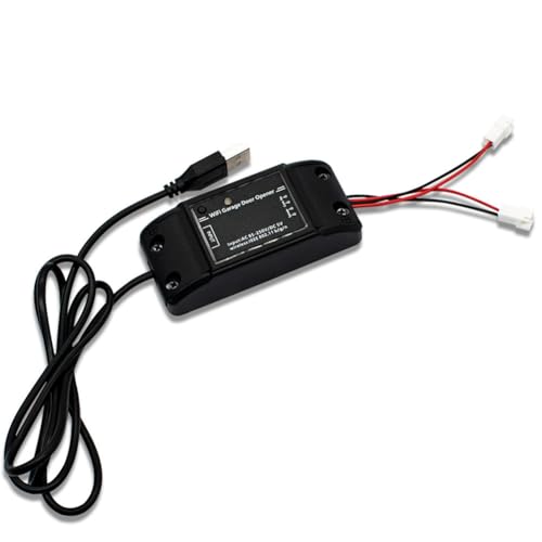 Staeekkzy Abrepuertas de Garaje Inteligente Tuya WiFi con Receptor de Código Variable Fijo de 433 MHz y Sensor de Puerta Universal AC85-250V USB5V