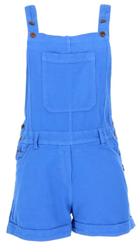 GURU SHOP Goa Shorts, Latzshorts, Boho Latzhose, Kurzer Jumpsuit - Kornblumenblau, Damen, Size:S