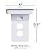 Sanus Made for Google Small Device Outlet Shelf in White & Fog Grey - Holds Small Electronics Up to 8lbs w/Built-in Cord Storage - Includes Both Standard & Decora Outlet Faceplates - Easy DIY Install
