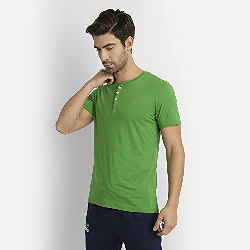 Image of AM SWAN Premium Cotton Half Sleeve Henley T-Shirts