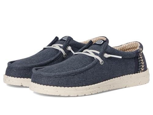 HEYDUDE Men's Wally Break Brushed Linen (Little Big Kid) Slip-On