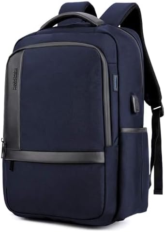 ah arctic hunter Classic Laptop Travel Bag, Large Professional Waterproof School College Backpack with USB Charging Port for Men and women, Blue
