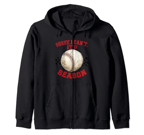 Sorry I Can't It's Baseball Softball Season Día de la Madre Mamá Sudadera con Capucha