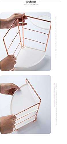Iccgbhgo Bathroom Countertop Organizer, Corner Shelves Bathroom Vanity Counter Sink Storage, Rose Gold Standing Cosmetic Makeup Spice Rack Tray Cabinet For Kitchen And Bathroom 3-Tier #TOP4