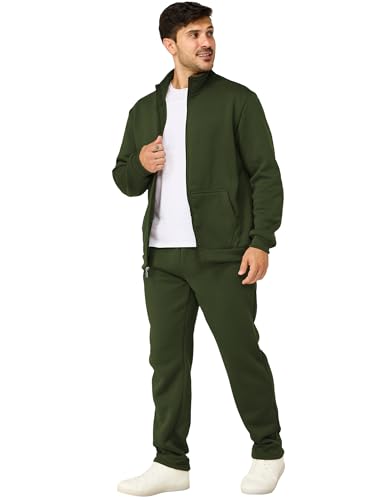 Men's Tracksuits Casual Sweatsuit 2 Piece Full Zip Sweatshirt and Sweatpants Set Athletic Jogging Suit2