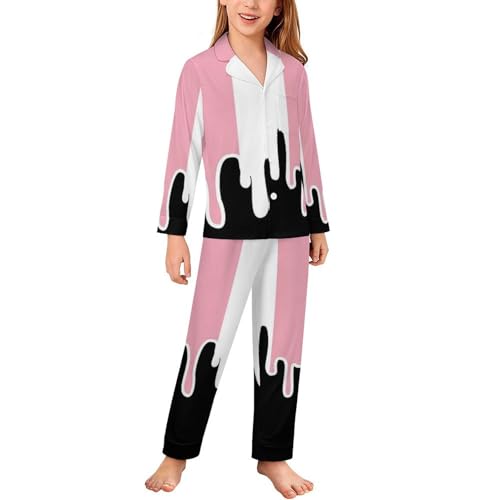 Trans Pride FlagChildren's Pajama Set Cute Cartoon Home Clothes160CM