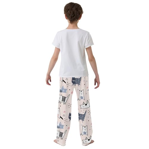 Boys' Pants Colorful Dogs Spots Long Bottoms Jogger Pants Elastic Waist Trousers with Pockets S-XL3