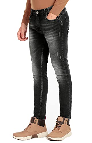 Jeans denim homme noir gris fini les jeans rigides avec ce pantalon slim