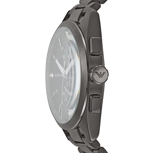 Image of Emporio Armani Mens 43 mm Blue Dial Stainless Steel Chronograph Watch - AR11481