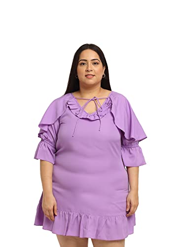 Image of Flambeur Women's Crepe Fit and Flare Knee-Length Dress