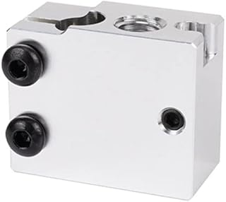3D Printer Volcano Heater Block Compatible with E3D V6 3D Printer Hotend/ PT100 with High Temperature Resistant Up to 300℃(Aluminum)