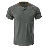 T-Shirt Camisetas para Hombre de Cuello Redondo Basic para Hombre Color sólido Camiseta Manga Corta Top (Dark Gray #1, XL)