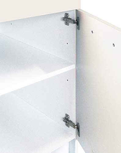 Berlioz Creations PRIMA PG4BTI Unterschrank für Küche mit Arbeitsplatte, 1 Dekortür und 1 Dekorschublade in glänzendem Elfenbein, 40 x 60 x 85 cm, 100 Prozent französische Herstellung - Image 6