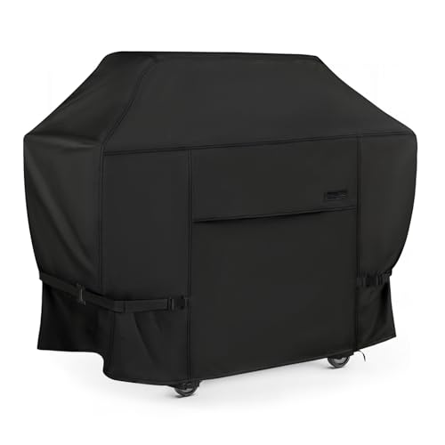 NettyPro Grill Cover for Outdoor Grill 52 inch Waterproof Heavy Duty Gas BBQ Cover for Outside Weber Char-Broil Brinkmann Jenn Air Nexgrill 2-3 Burners Barbecue Black