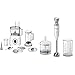 Bosch Mcm3200W Multitalent 3 Robot Da Cucina Compatto, 800W, Bianco/Grigio 375 X 220 X 260Mm & Ergommixx Mixer A Immersione, Frullatore, 600 W, 70 Decibel, Plastica, 12 Velocità, Bianco