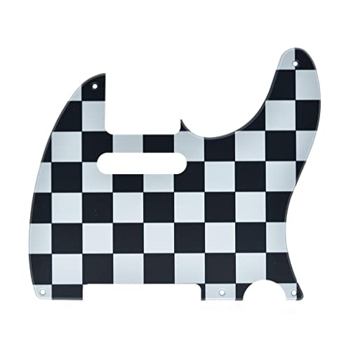 Pickguard guitare TL vintage 5 trous accessoire guitare électrique noir et blanc