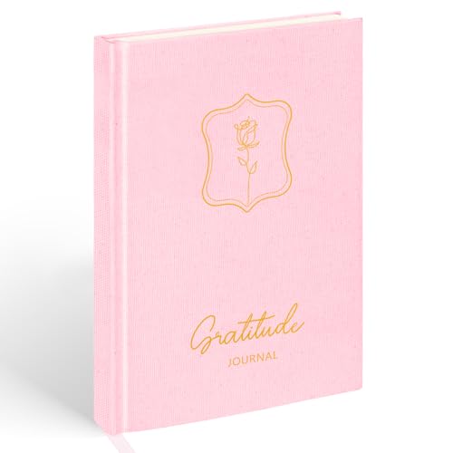 Koogel Caderno diário de gratidão A5, rosa positivo diário diário...