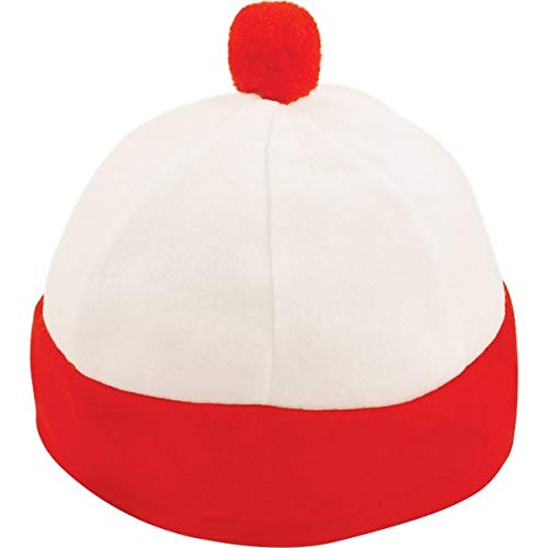 Mujer Niñas Wheres gorro de camiseta de rojo y blanco Ladies Fancy disfraz de Dres