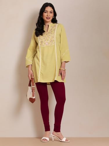 Image of TWIN BIRDS Tailored Cut and Classic Fit Super Stretchable Elastane Fabric Churidar Leggings for Women