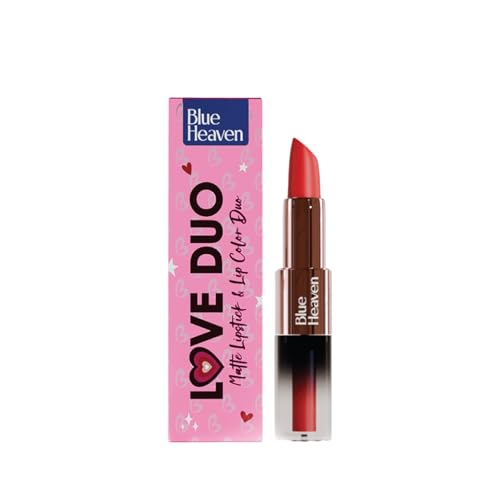 Image of Blue Heaven Love Duo 2 in1 Dual Sided Lipstick for women | Non Transfer| Hydrating and Long Lasting Upto 12 hrs | Soft Matte Finish formula - 11 |1.5ml + 4g