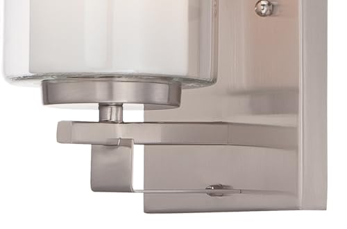 Image of Minka Lavery 6101-84 Parsons Studio Vanity Bath Light, 1-Light, 100 Total Watts, 4.5-in H x 8.75-in W, Brushed Nickel