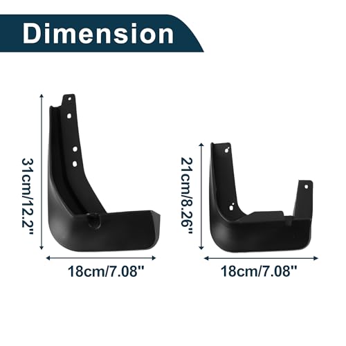 Image of Mud Flaps Splash Guards for Volkswagen Lavida (Hatchback) 2013-2018 W /Mount Accessories Mud Guards Front and Rear 1 Set