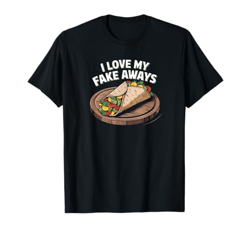 フェイクアウェイ、食品好き、健康的なテイクアウト食品オプション。 Tシャツ