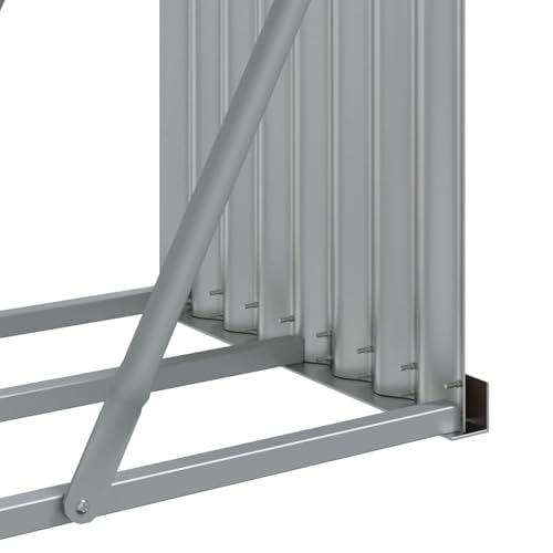 Abri pour bois de cheminée haut de gamme ATOMSTACK MAKER aspect bois en acier galvanisé de 234 cm