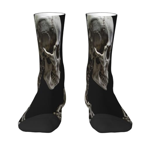 Glilade Calcetines deportivos divertidos y acogedores para hombre, suaves, informales, para regalo, flores de fresa, Calavera, flor, mariposa, Altoa única