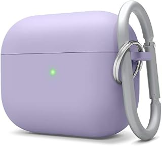 elago Liquid Hybrid Silicone Case with Keychain Designed for Apple AirPods Pro Case - Triple Layer Structure : Perfect Shockproof Protection, Premium Silicone Cover (Lavender)