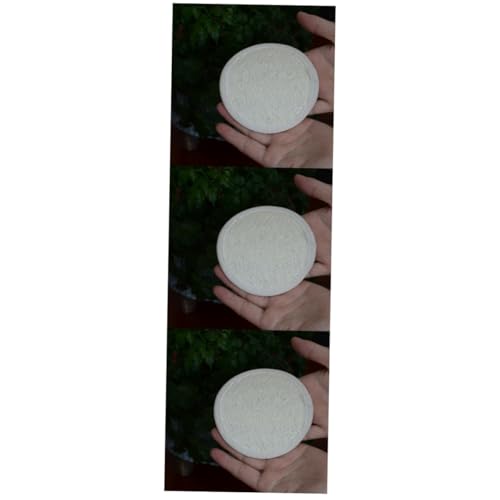 Éponge exfoliante visage en loofah Housoutil | Lot de 3 disques nettoyants démaquillants