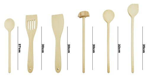 Nice-Fine-Vibes Kochlöffelset 7 Teilig aus Buche, Hergestellt in Österreich, Küchenhelferset, Küchenutensilien Set aus Holz, Pfannenwender, Kochlöffel, Küchenzubehör, Holz Kochlöffelset zum Kochen Cover