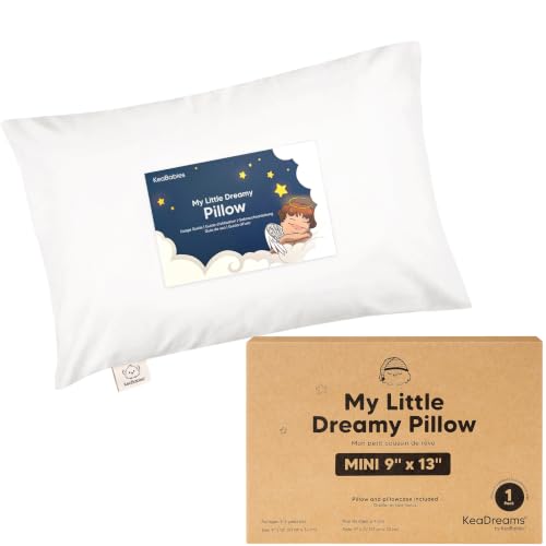 Mini Toddler Pillow with Pillowcase, 9x13 My Dreamy Pillow, Soft White