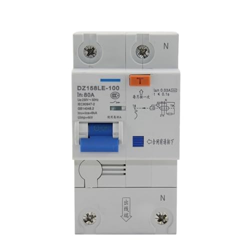 Disjoncteur RCBO DZ158LE-100 résout les pannes de surcharge réseau 80A 100A