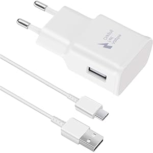 USB C Ladegerät Fast Charger mit Ladekabel 1,5m für Samsung Galaxy A17 A16 A15 A14 A56 A55 A54 A53 A36 A35 A26 A05s S22 S21 S20 S8+ S9+ S10+ S10e S9 S8, Android Handy Schnellladegerät Schnellladekabel
