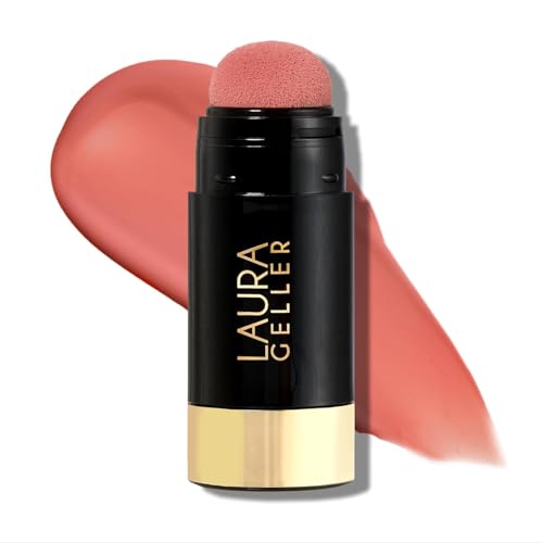 LAURA GELLER NEW YORK Serum Blush Tint, Lightweight Liquid Blush for Cheeks Weightless Watercolor Sheer Finish (08 Casual Coral)