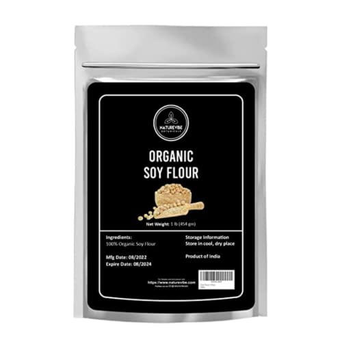 Naturevibe Botanicals Soy Flour 1lb Premium Quality | Used for Baking and as Thickener