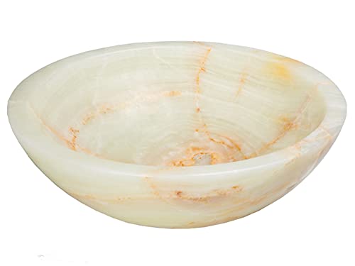 Eden Bath Eb_S002Wo-P White Translucent Onyx Stone Vessel Sink #TOP25